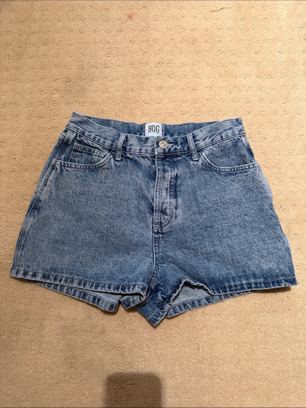 BDG Vintage-Inspired Blue Denim Shorts